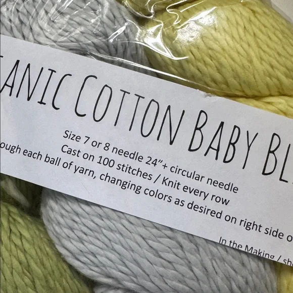 Organic Cotton Baby Blanket Knitting Project - Picture 2 of 7